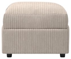 Collection - Phoebe - Fabric Footstool - Cream